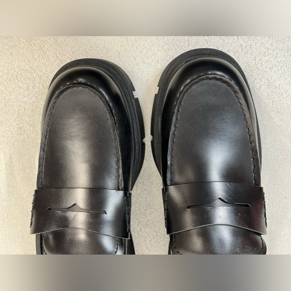 Zara Womens Black Chunky Platform Loafers  Slip On Shoes Size 43 Us 11 - Picture 4 of 12